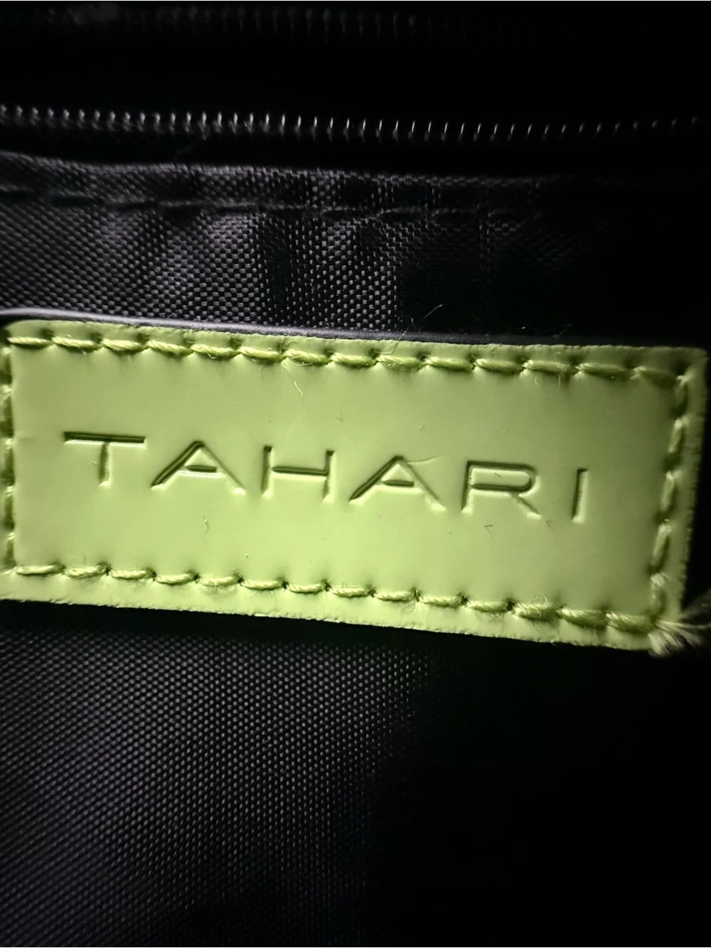 TAHARI Lime Green Patent Structured Satchel Handbag – Pre-Loved